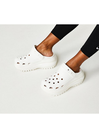 Белые сабо кроксы Crocs