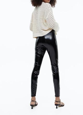 Черные демисезонные леггинсы H&M