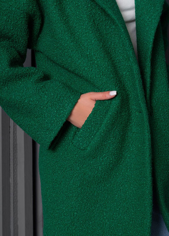 Зеленое демисезонное Пальто однобортное ISSA PLUS