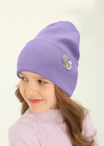 4101 Шапка трикотажна "Ніжність" Ліловий 50-52р. (A_001764) Anmerino (266236245)