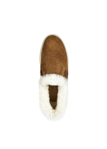 Зимние замшевые лоферы на платформе зимние коричневые,, 36 Berkonty с мехом из натуральной замши