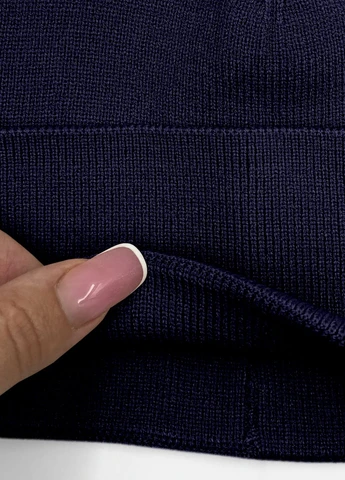 9056 В’язана шапка "Боні" Темно синій 076 48-50р (A_001500) Anmerino (266273569)