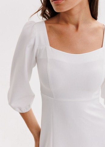 Білий вечірня плаття а-силует FashionYouWant однотонна