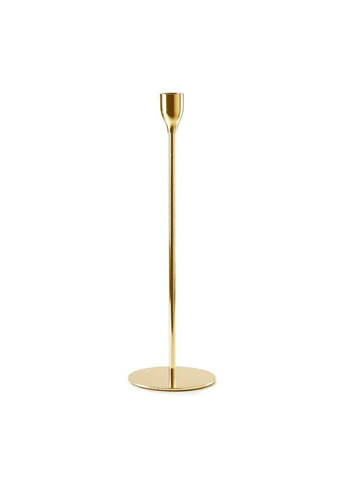 Подсвечник праздничный REMY-DEСOR металлический Гамлет золотого цвета для тонкой свечи высота 33 см декор дома REMY-DECOR (266345139)