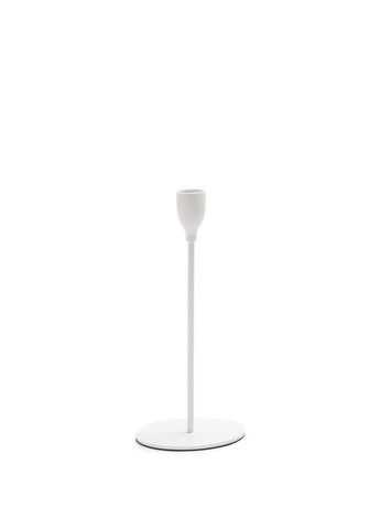 Подсвечник праздничный REMY-DEСOR металлический Гамлет белого цвета для тонкой свечи высота 23 см декор дома REMY-DECOR (266345105)