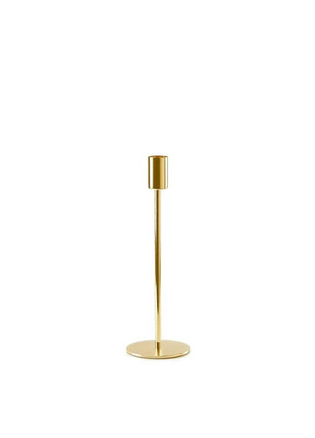 Подсвечник праздничный REMY-DEСOR металлический Стокгольм золотого цвета для тонкой свечи высота 24 см декор REMY-DECOR (266345114)