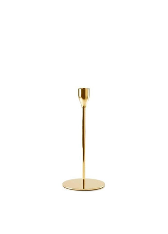 Підсвічник святковий REMY-DEСOR металевий Гамлет золотого кольору для тонкої свічки висота 23 см декор дому REMY-DECOR (266345166)