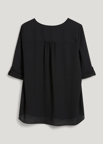Чорна демісезонна блуза з вирізом C&A