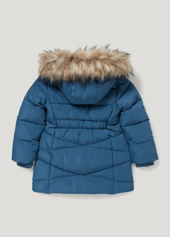 Синя зимня стегана утеплена куртка C&A