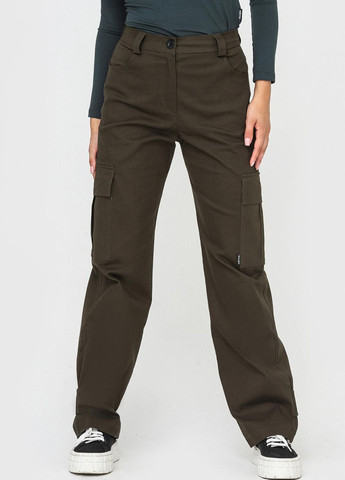Зеленые джинсовые демисезонные брюки Garne