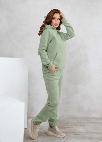 М'ятний спортивний костюм із трикотажу на флісі ISSA PLUS (266410638)