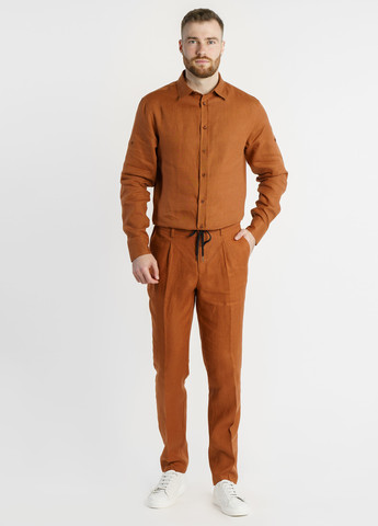 Коричневая кэжуал рубашка Arber