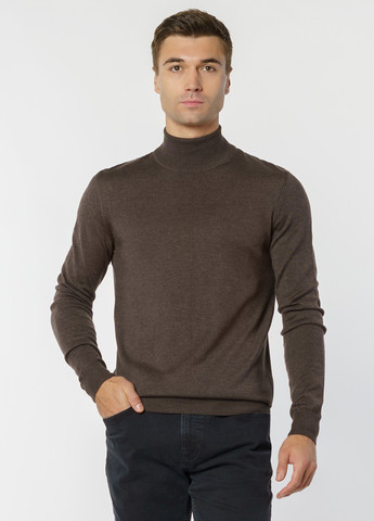 Коричневий зимовий светр чоловічий Arber T-neck FF AVT87