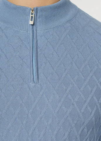 Голубой зимний свитер мужской Arber Zipper-Neck N-AVT-102