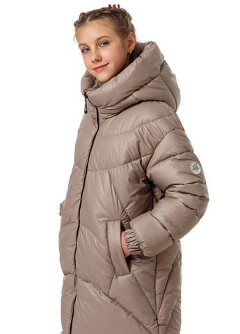 Кавова зимня зимова куртка на екопусі Tiaren Jasmine