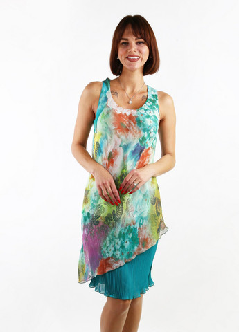 Комбинированное кэжуал платье ODDI с цветочным принтом