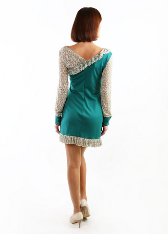 Зеленое кэжуал платье ODDI однотонное