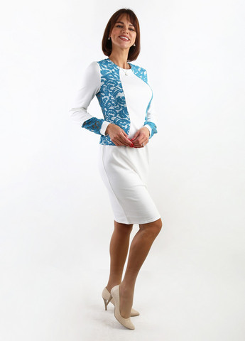 Белое кэжуал платье ODDI однотонное