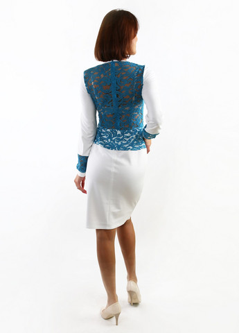 Белое кэжуал платье ODDI однотонное