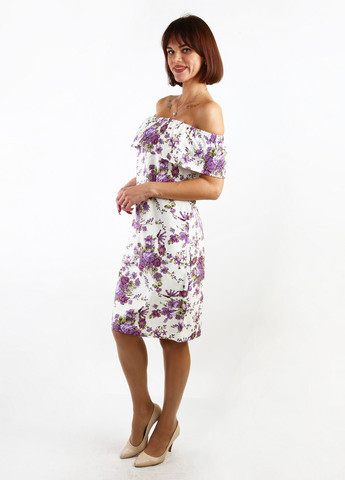 Комбинированное кэжуал платье Molegi с цветочным принтом