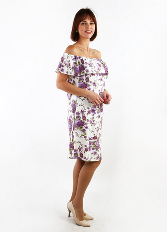 Комбинированное кэжуал платье Molegi с цветочным принтом