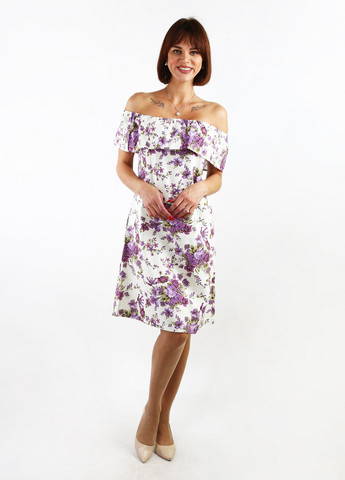 Комбинированное кэжуал платье Molegi с цветочным принтом