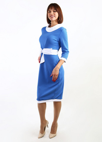 Голубое кэжуал платье Alpama однотонное