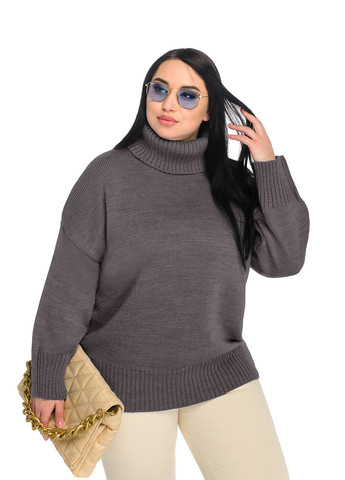 Серый свободный женский свитер SVTR