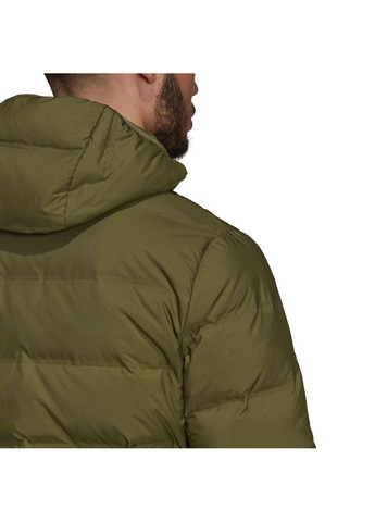 Зеленая демисезонная мужская куртка helionic gu3954 adidas
