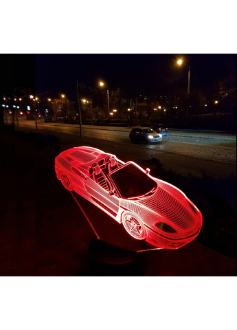 Ночник-светильник 3D "Автомобиль 3" 19х23 см 3DTOYSLAMP (266418429)