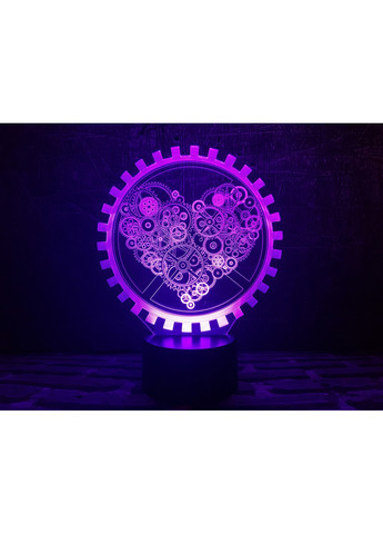 Ночник-светильник 3D "Механическое сердце" 22х17 см 3DTOYSLAMP (266419115)