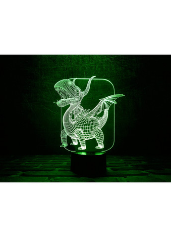 Ночник-светильник 3D "Дракоша" 24х18 см 3DTOYSLAMP (266419292)