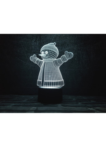 Ночник-светильник 3D "Снеговик" 22х17 см 3DTOYSLAMP (266418927)