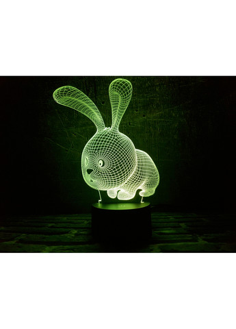 Нічник-світильник 3D "Кролик" 23х16 см 3DTOYSLAMP (266419219)