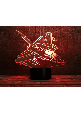 Ночник-светильник 3D "Самолет 5" 20х21 см 3DTOYSLAMP (266418622)