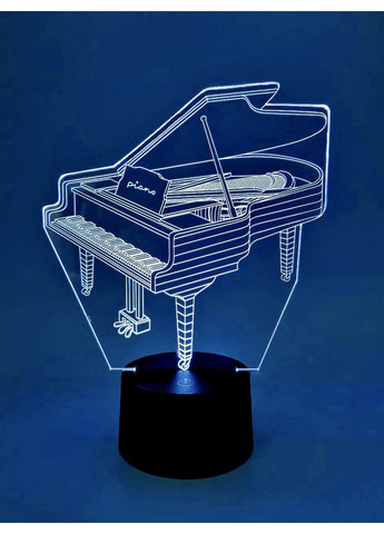 Ночник-светильник 3D "Рояль" 23х18 см 3DTOYSLAMP (266418697)