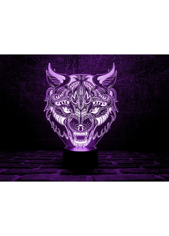 Сменная картинка для ночника-светильника 3D "Волк - 2" 3DTOYSLAMP (266419068)