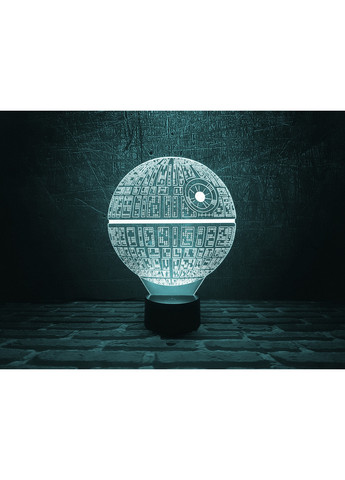 Ночник-светильник 3D "Звезда смерти" 25х14 см 3DTOYSLAMP (266418687)