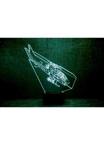 Ночник-светильник 3D "Вертолет 2" 24х19 см 3DTOYSLAMP (266419080)