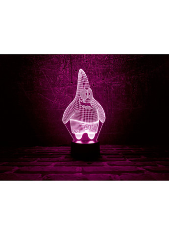 Ночник-светильник 3D "Патрик" 26х13 см 3DTOYSLAMP (266418437)