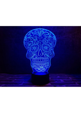 Ночник-светильник 3D "Череп 2" 25х16 см 3DTOYSLAMP (266419295)