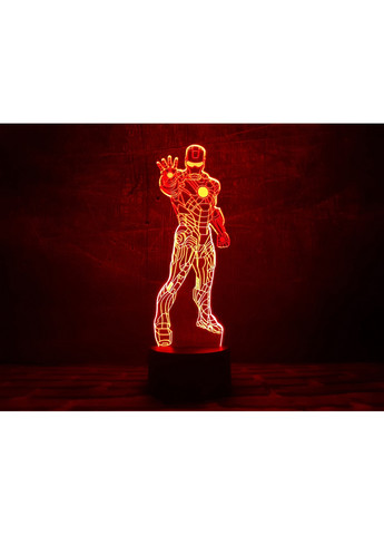 Нічник-світильник 3D "Залізна людина 1" 25х14 см 3DTOYSLAMP (266419663)