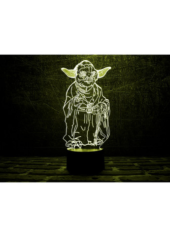 Нічник-світильник 3D "Йода" 25х12 см 3DTOYSLAMP (266419472)