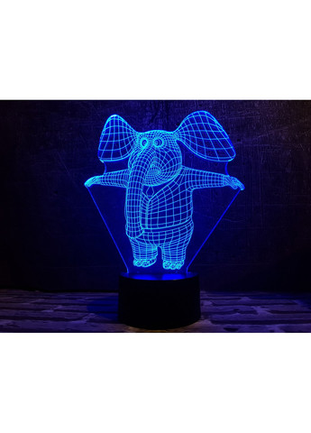 Нічник-світильник 3D "Слоник" 22х17 см 3DTOYSLAMP (266419975)