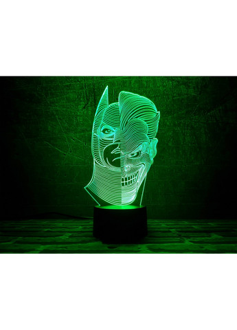 Нічник-світильник 3D "Джокер/Бетмен" 25х13 см 3DTOYSLAMP (266419342)