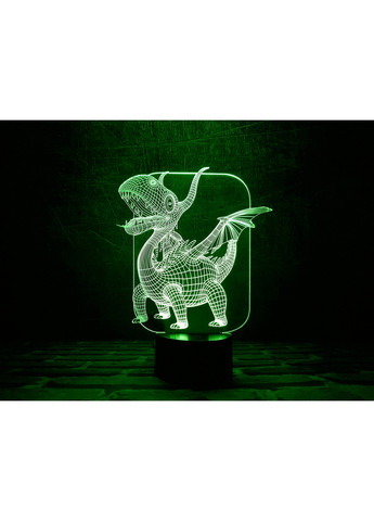 Нічник-світильник 3D "Дракоша" 24х18 см 3DTOYSLAMP (266420450)