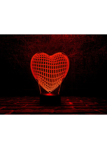 Ночник-светильник 3D "Сердце" 20х15 см 3DTOYSLAMP (266419577)