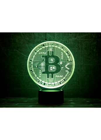 Сменная картинка для ночника-светильника 3D "Bitcoin" 3DTOYSLAMP (266419720)
