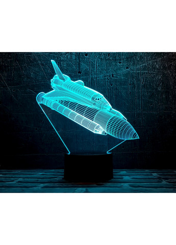 Ночник-светильник 3D "Шатл" 21х19 см 3DTOYSLAMP (266420467)