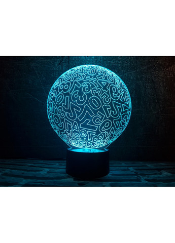 Ночник-светильник 3D "Цифры" 22х17 см 3DTOYSLAMP (266419466)